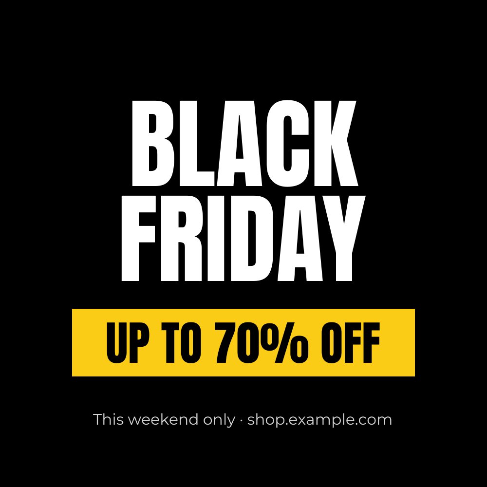 Black Friday sale post template