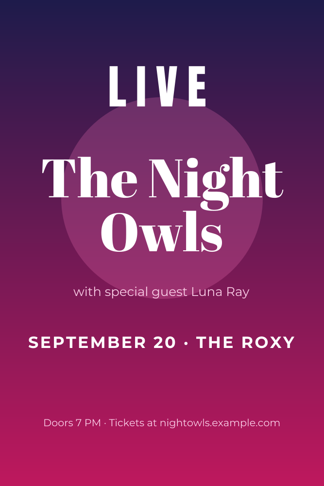 Concert poster template