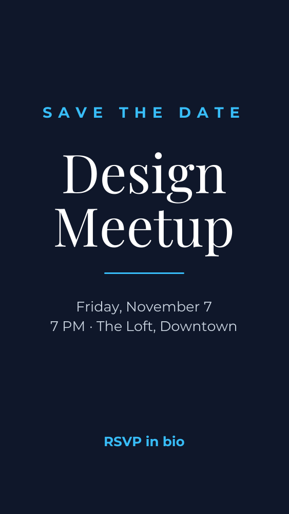 Save the date event story template