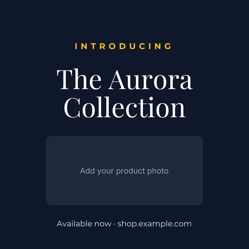Product launch Instagram post template
