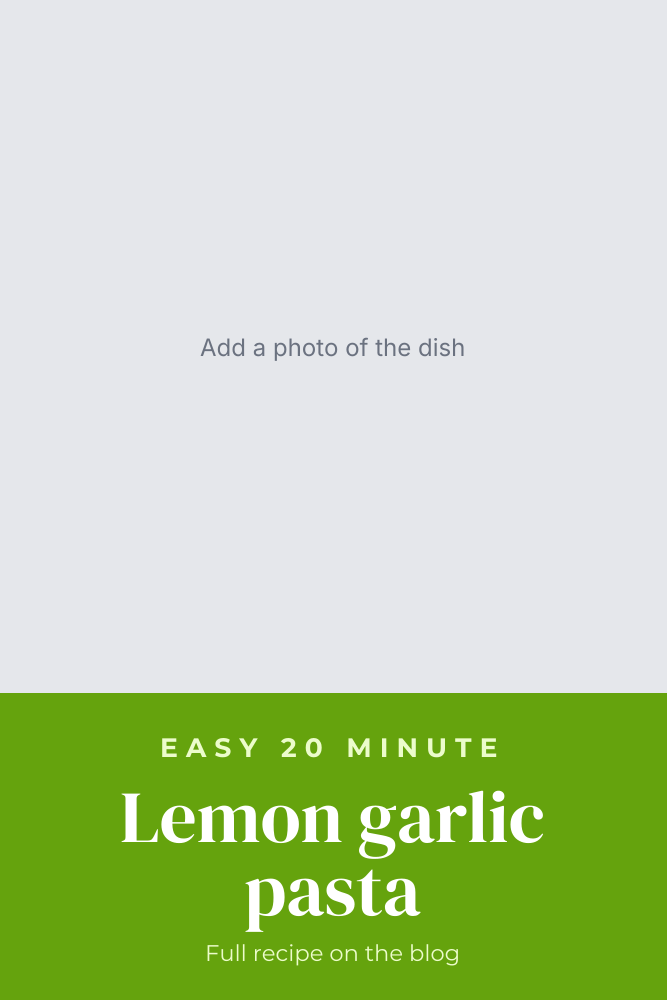 Recipe Pinterest pin template