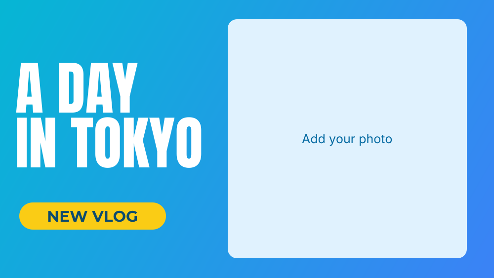 Travel vlog YouTube thumbnail template
