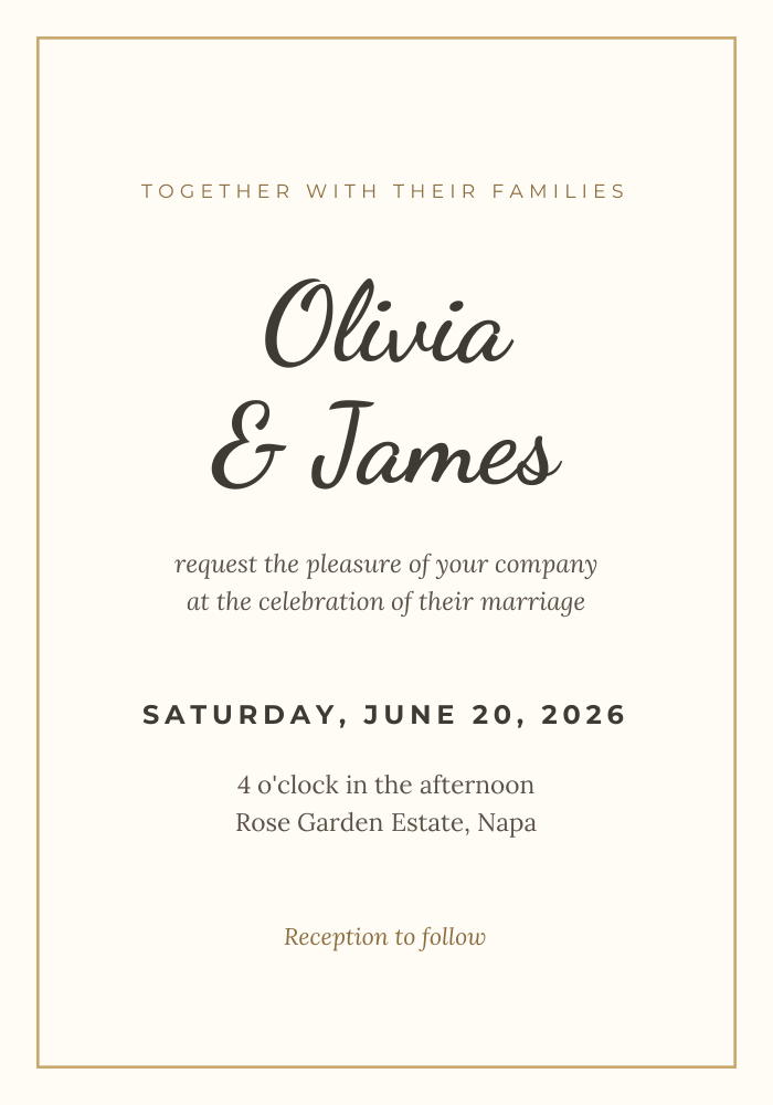 Wedding invitation template